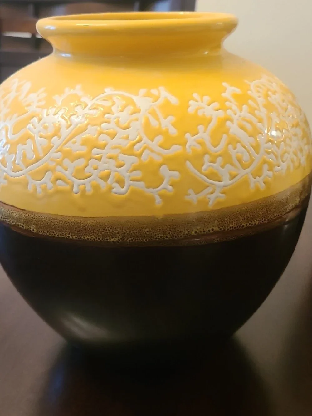 Yellow and Brown‎ Ceramic Vase 3-Piece Set - Home Accents